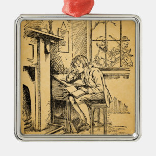 A Lonely Boy Metal Tree Decoration