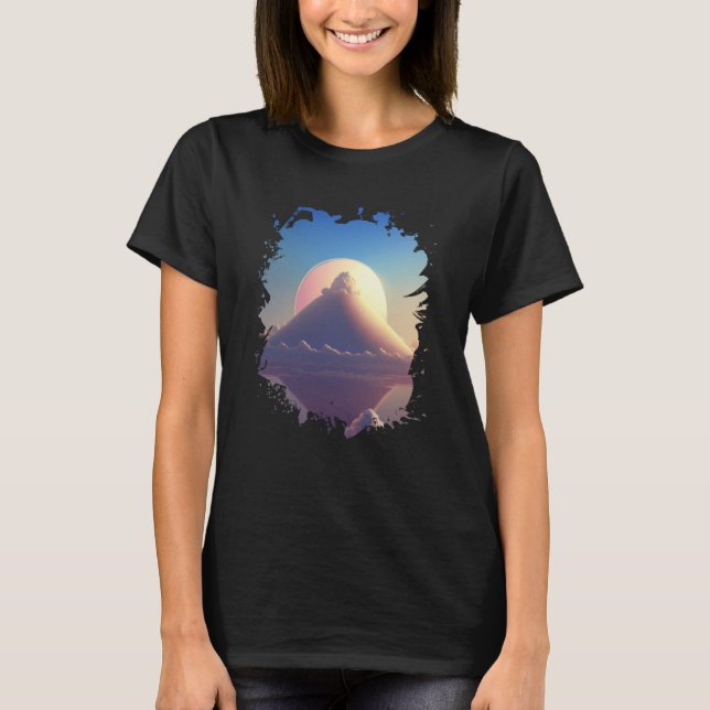A lonely mountain of candy cotton with clouds T-Shirt (Front)