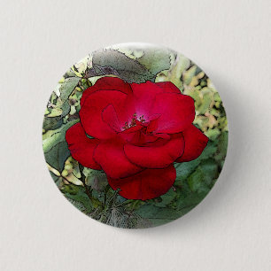 A lonely rose 6 cm round badge