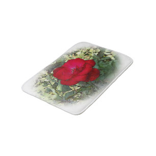 A lonely rose bath mat