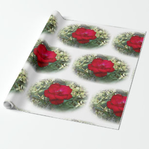 A lonely rose wrapping paper