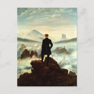 A Lonesome Hiker above the Clouds Postcard