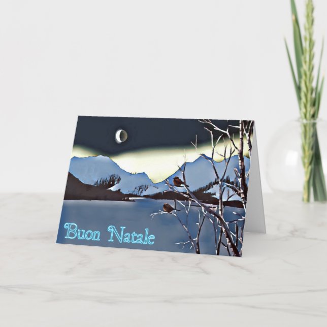A Long Cold Night - Buon Natale Holiday Card (Front)