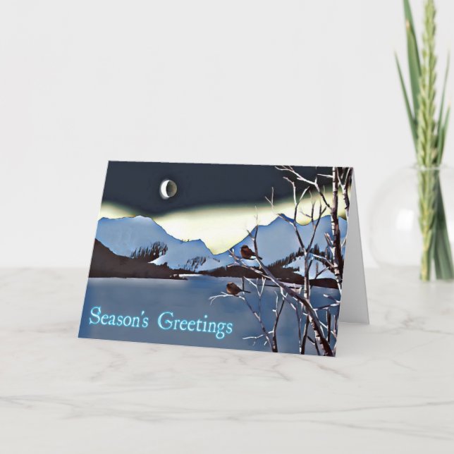 A Long Cold Night - Season's Greetings Holiday Card (Front)