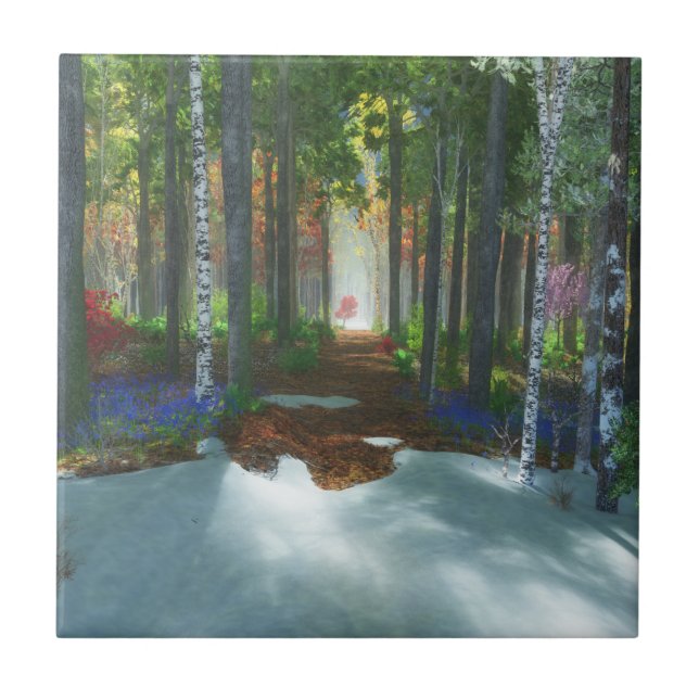 A Long Day's Walk Decorative Tile / Trivet (Front)