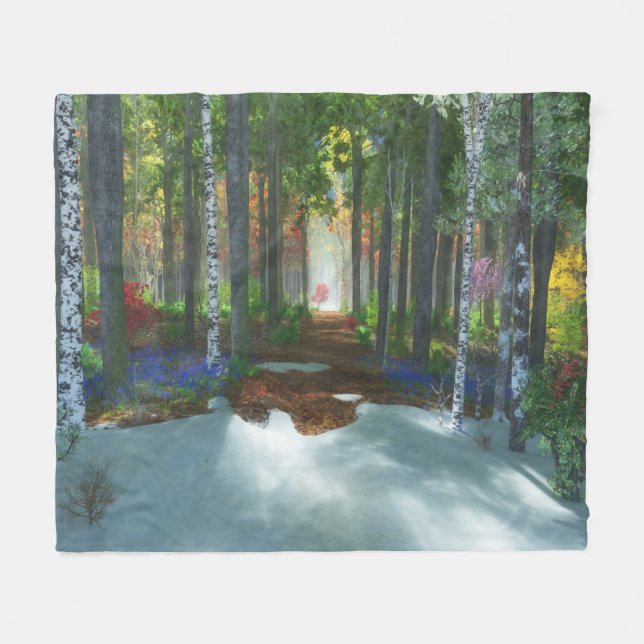 A Long Day's Walk Fleece Blanket (Front (Horizontal))