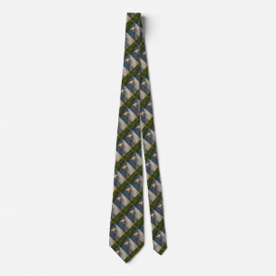 A long haired brown and white Chihuahua Running Tie