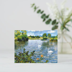 A Long Island Lake, famous painting, Postcard