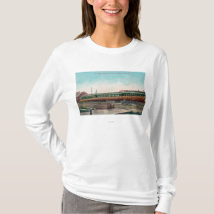 A Long Tree Log on Railroad Tracks T-Shirt
