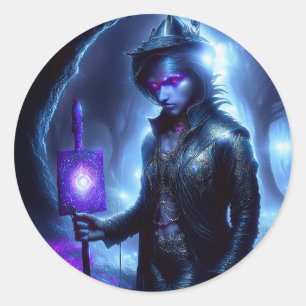 A Lost Soul Wanders The Night Forest Classic Round Sticker