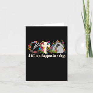 A Lot Can Happen In 3 Days Bible Easter Church Flo Card