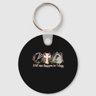 A Lot Can Happen In 3 Days Bible Easter Church Flo Key Ring