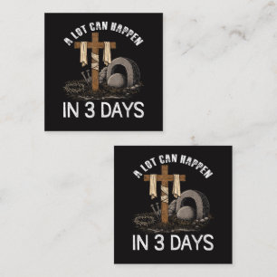 A Lot Can Happen In 3 Days Easter Religious Enclosure Card