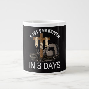 A Lot Can Happen In 3 Days Easter Religious Large Coffee Mug