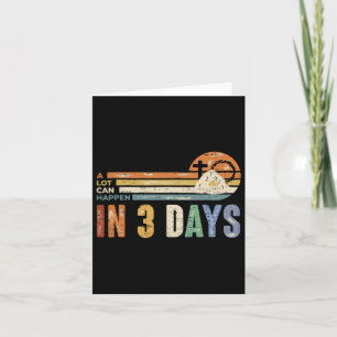 A Lot Can Happen In 3 Days Floral Retro Vintage Ea Card