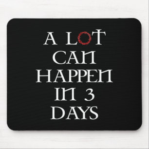 A Lot Can Happen In 3 Days Floral Retro Vintage Ea Mouse Mat
