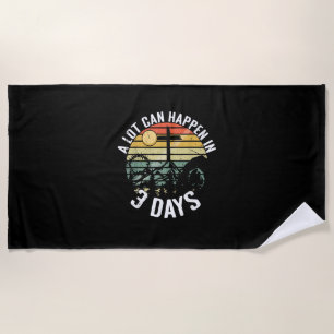 A Lot Can Happen In 3 Days Jesus Christ Happy East Beach Towel