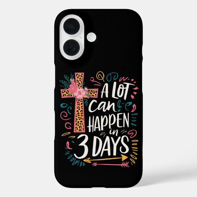 A Lot Can Happen In 3 Days Jesus Easter Case-Mate iPhone Case (Back)