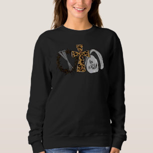 A Lot Can Happen In 3 Days Leopard Christian Cross Sweatshirt