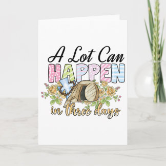A Lot Can Happen In 3 Days Reto Vintage Christian  Card