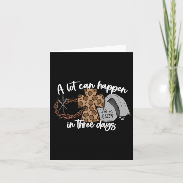 A Lot Can Happen In Three Days Women Men Christian Card (Front)