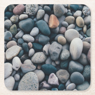 a lot of beautiful stone square paper coaster