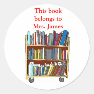 A lot of Books Book Plate Stickers