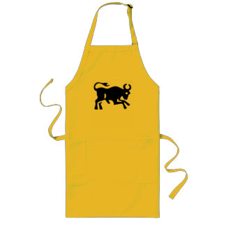 A Lot of Bull visual Black Bovine cattle cow  T-Sh Long Apron