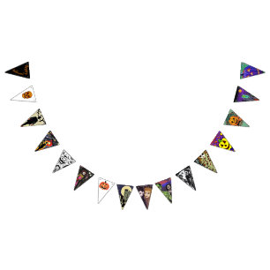 A lot of creatures for Halloween Bunting