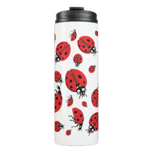 A lot of Ladybugs Lucky Pattern  Thermal Tumbler