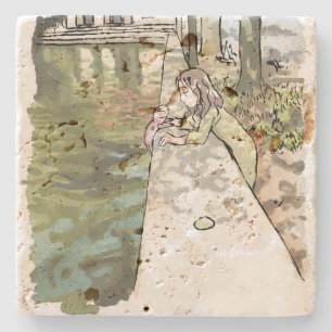 a lottery stone coaster