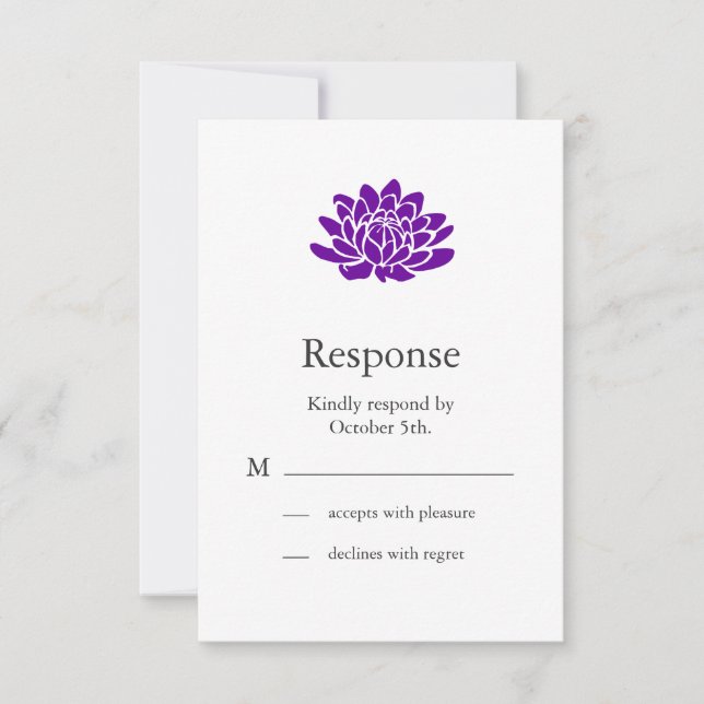 A Lotus Flower RSVP (purple) (Front)