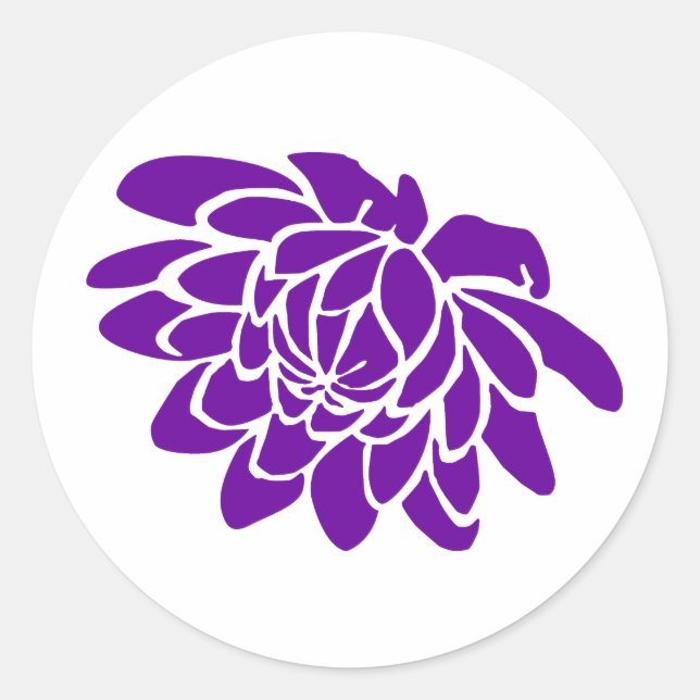 A Lotus Flower Sticker (purple) (Front)