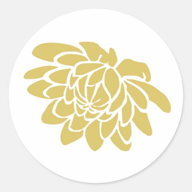 A Lotus Flower Sticker (yellow) (Front)