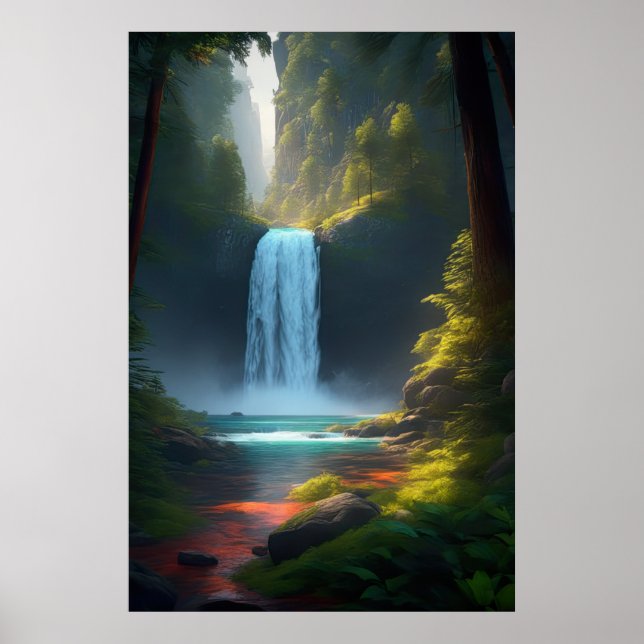 A Loud Waterfall in the Quiet Forest Poster (Front)