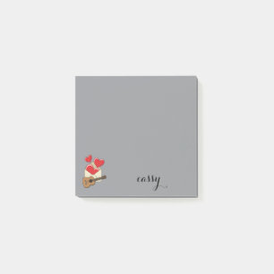 A Love Letter and A Guitar for You   Personalize Post-it Notes