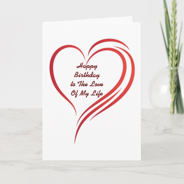 A LOVE LETTER ON "YOUR BIRTHDAY" CARD (Front)