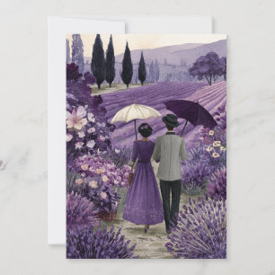 A Love Like Lavender   Calm Romance Invitation