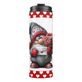 "A Love Note for You" Valentine Gnome Thermal Tumbler