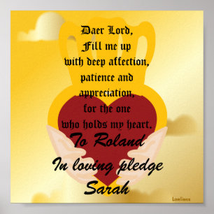 A Love Pledge Poster-Customise Poster