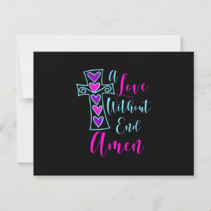A Love Without End Amen Jesus Inspired Quote Chris RSVP Card