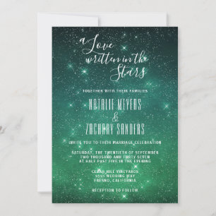 A Love Written in the Stars Celestial Wedding Invitation