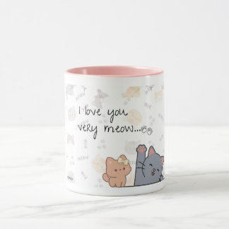 A Love You Meow and Kitty mug for your loved one.