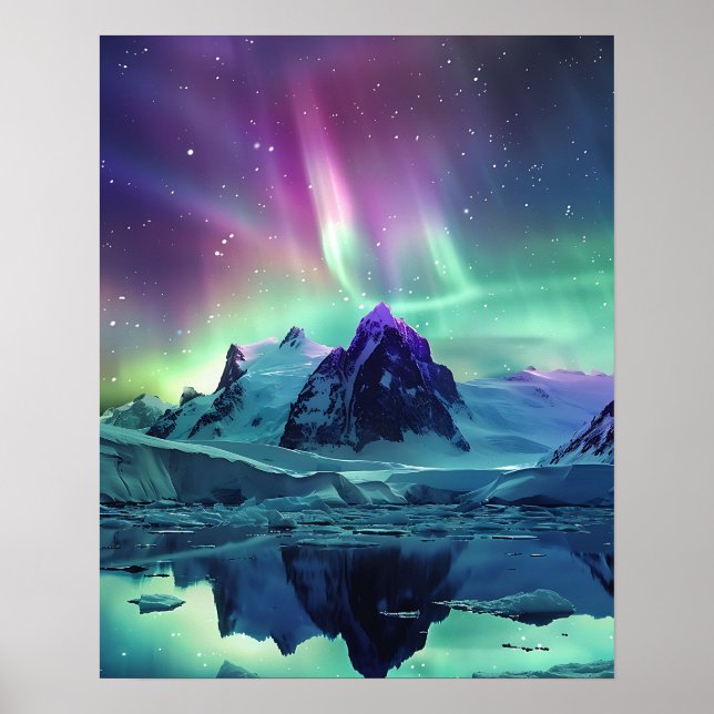 A lovely Aurora Borealis  Poster (Front)
