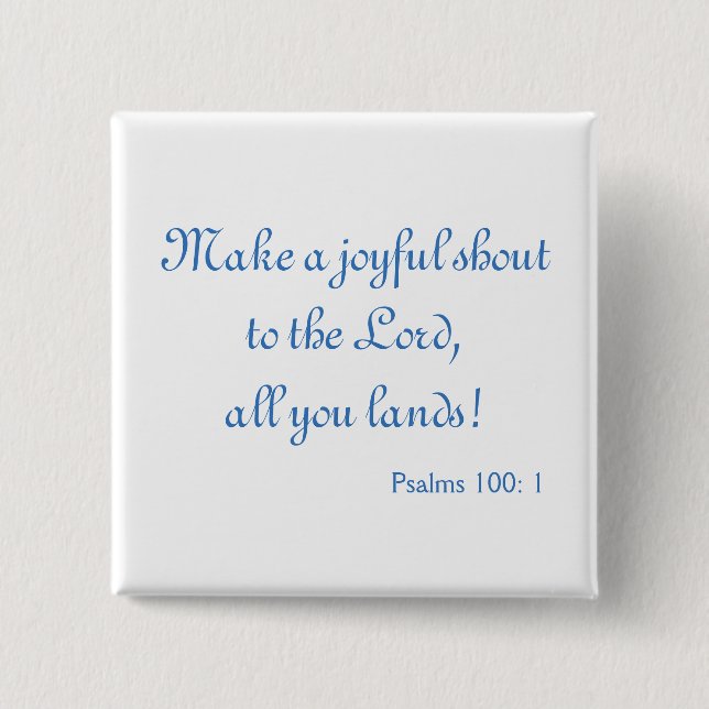 A lovely Bible Verse 15 Cm Square Badge (Front)