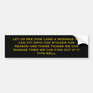 A Lovely Bumper Sticker
