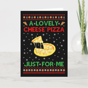 A Lovely Cheese Pizza Alone Fun Kevin X-mas Home  Card
