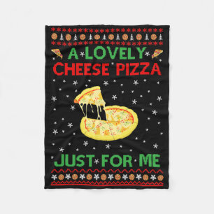 A Lovely Cheese Pizza Alone Fun Kevin X-mas Home  Fleece Blanket