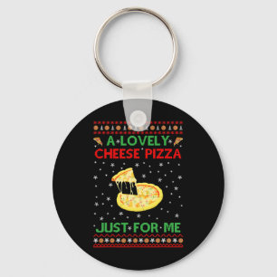 A Lovely Cheese Pizza Alone Fun Kevin X-mas Home Key Ring