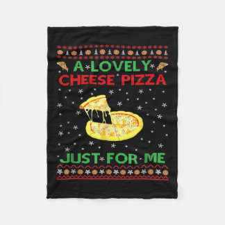 A Lovely Cheese Pizza Alone Funny Kevin X Mas Home Fleece Blanket